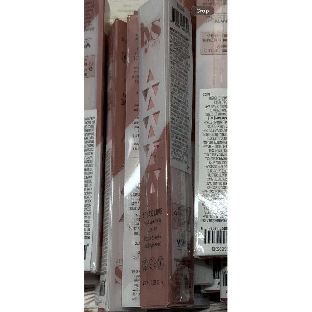 Lot of 30 LYS Beauty Lipstick Womens OS Sincere Speak Love Moisture Matte